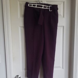Ann Taylor Purple Cropped Ankle Pants Size 4